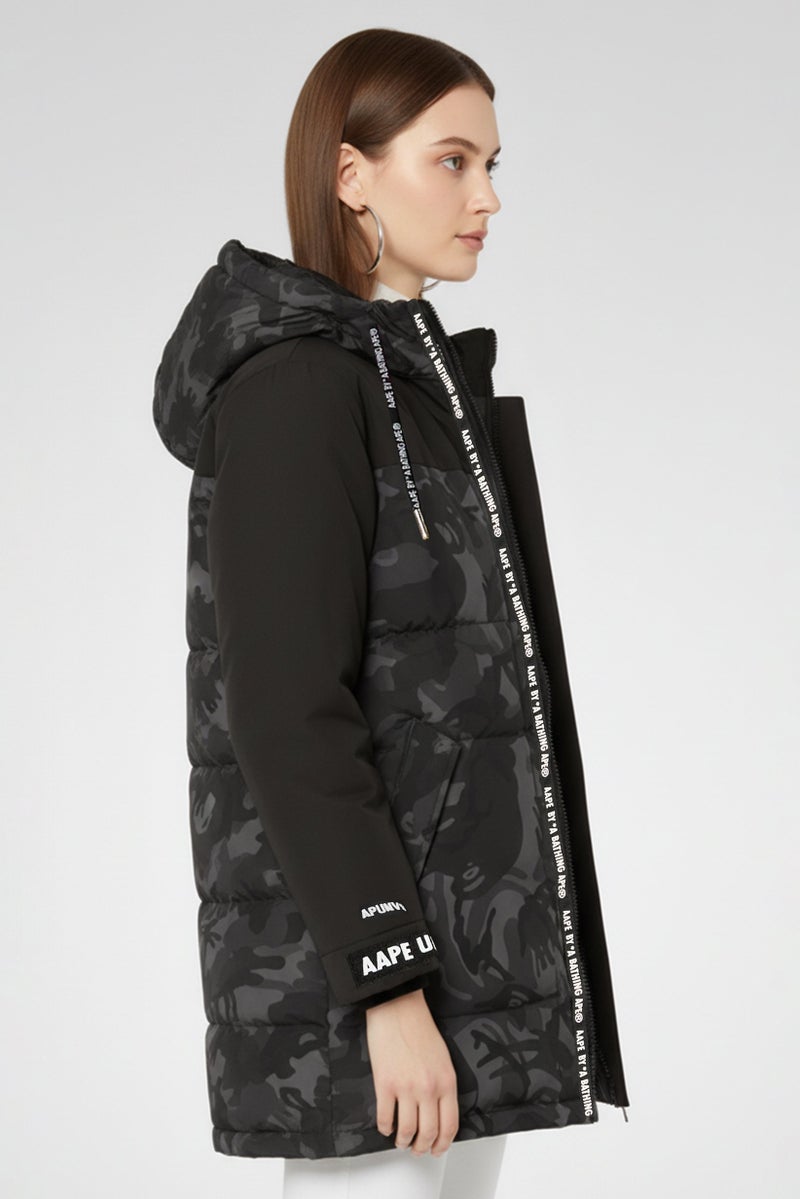 Aape By A Bathing Ape Women Camouflage Puffer Jacket, Multicolor - Image 3